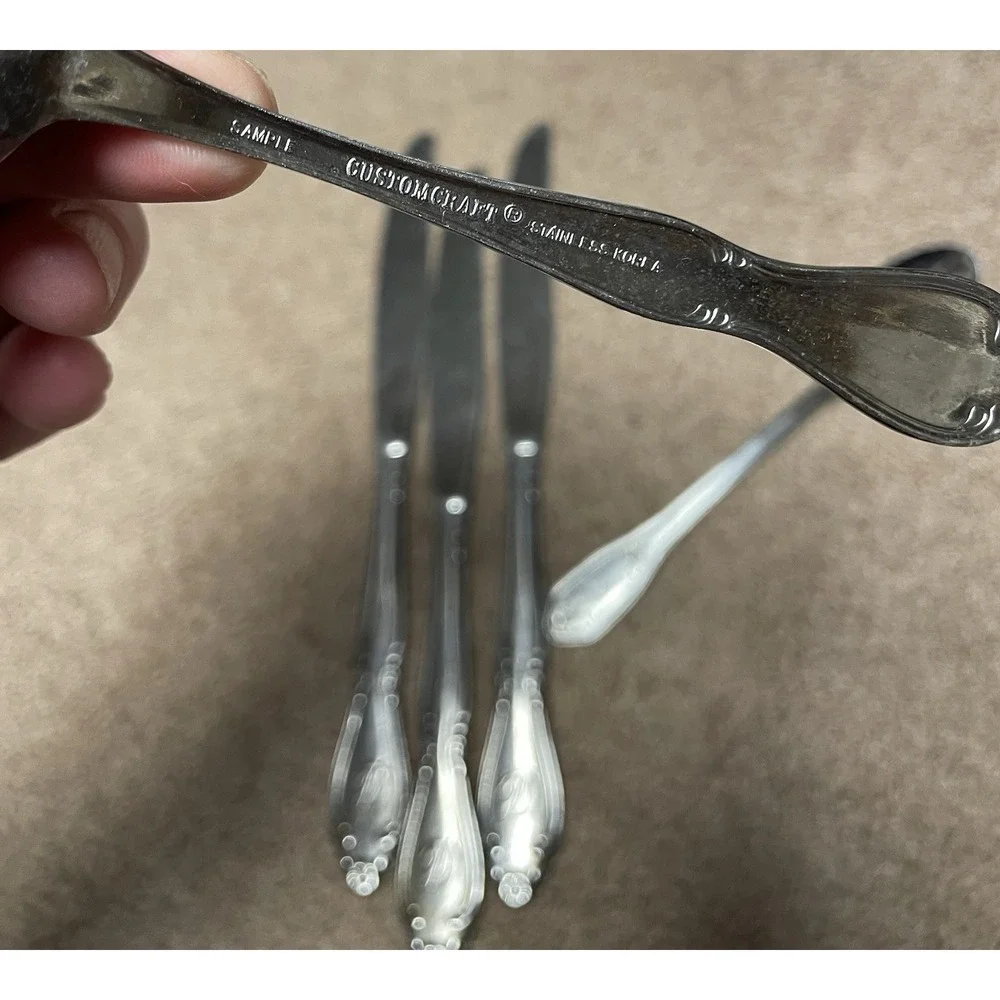 Customcraft Stainless Steel 5 Flatware Monogram 